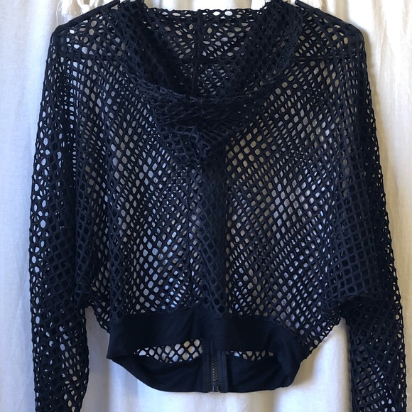 NWOT Hot & Delicious Fishnet Bomber - Picture 4 of 4